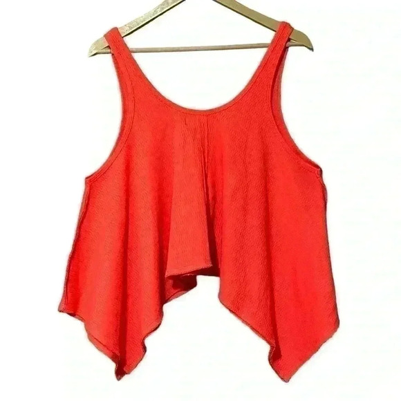We The Free Tank Women’s X-Small Red Sing La La Lightweight Knit Scoop Neck NWT - Picture 2 of 4